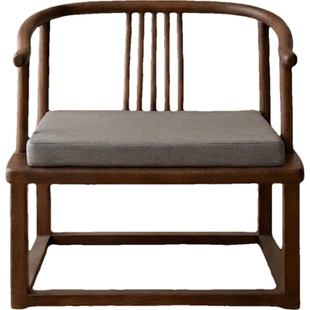 35cm座高盘腿打坐椅圈椅实木矮茶椅中式矮椅子茶室主人椅禅修禅椅