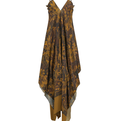 INTOTHEEAST层次侧摆吊带裙