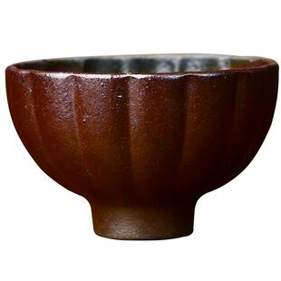 宏中 宜兴柴烧杯主人杯小容量高足杯紫砂茶杯小号正品普洱110cc