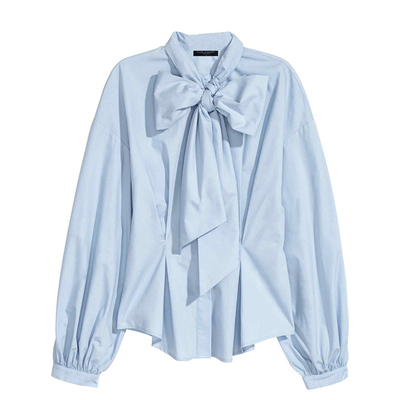 pixiemarket欧美风棉蝴蝶结衬衫
