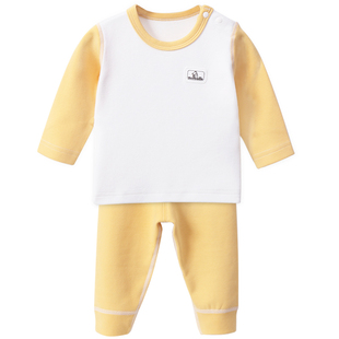 婴儿秋衣分体套装纯棉护肚无骨睡衣男宝女宝春春秋款套头打底衣服