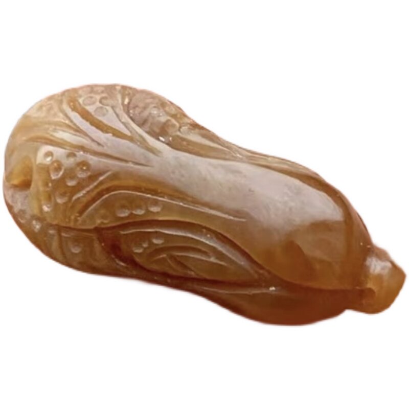 和田玉新疆且末糖白菜吊坠项链糖料玉石高档吊坠饰品首饰配件挂件