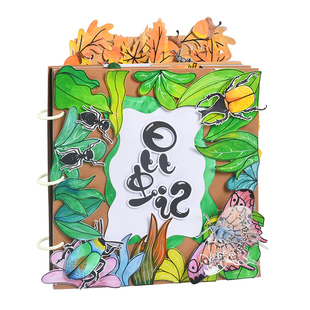 手工diy儿童自制绘本材料包创意美术昆虫绘本画学生画画全套工具
