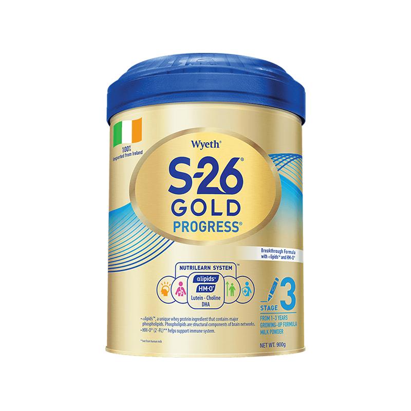 Wyeth 惠氏S-26金装幼儿乐奶粉900g 3段进口三段乳糖正品宝宝罐装