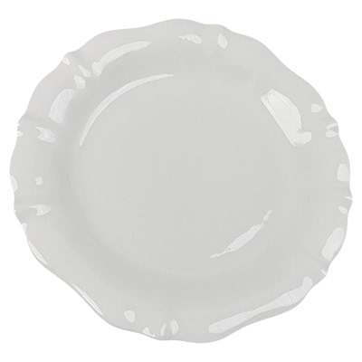 ins高颜值陶瓷纯白盘子创意花边汤盘家用菜盘高级感餐厅酒店商用