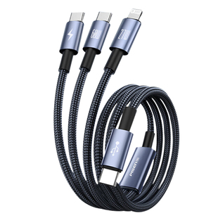 品胜特斯拉车载充电线typec接口一拖三PD快充ModelY model3三合一数据线后排一拖二适用华为苹果17手机丫配件