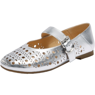 百丽女鞋镂空法式玛丽珍渔夫鞋女夏季新款浅口渔网单鞋子D7Q1DBQ5