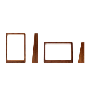 现代简约相框 梯形 黑胡桃实木手工框八寸摆台 照片装饰画框 极简