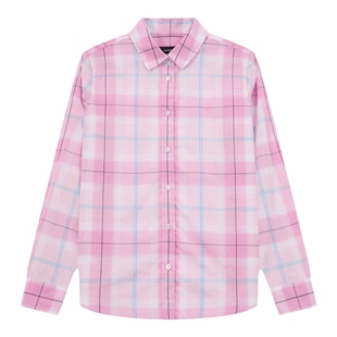 BEANPOLE滨波女士薄纱纯棉格纹设计简约通勤日常户外休闲长袖衬衫