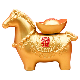 马上发财转转金元宝会旋转麻将手把件把把胡茶壶摆件男士解压神器