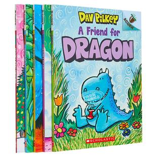 学乐橡树种子系列：Dragon恐龙传奇1-5 点读版 Dav Pilkey Dog Man同作者桥梁书 友情 成长 幽默 儿童文学 英文原版 5-9岁