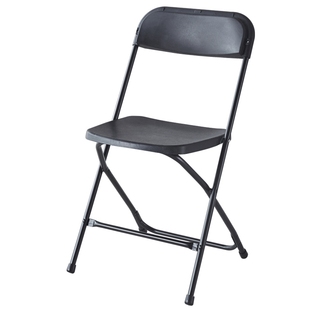 白色塑料会展折叠椅靠背椅办公椅子简易结实耐用活动高凳子会议椅