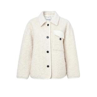 恩瑞妮专柜同款2025冬季新款百搭显瘦气质淑女外套上衣女毛呢外套