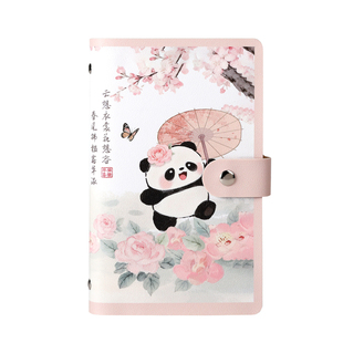 卡通熊猫高颜值存钱本可放钱理财本大容量放一万现金儿童存钱袋子