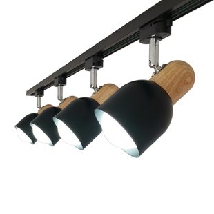 北欧客厅背景墙轨道灯家用店铺路轨灯具超亮COB聚光射灯泡LED散光