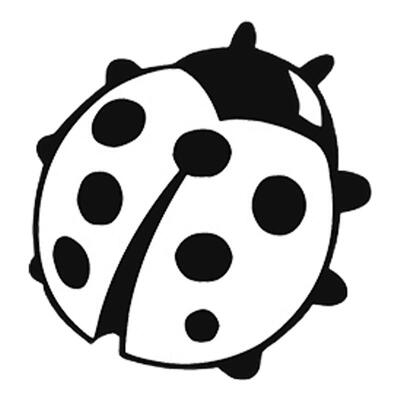 昆虫七星瓢虫镂空动物卡通车贴