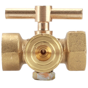 黄铜压力表二通旋塞阀F1/2*F20*1.5锅炉仪表高压4分加厚三通阀门