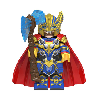 中国积木雷神4女武神钢铁侠3复仇者联盟星爵灭霸宙斯拼插积木人仔