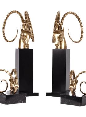 进口纯铜欧式风办公室玄关书档