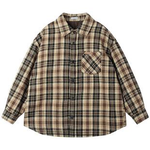 MUCMUKN【伯克利日记】百搭夹棉格子衬衫磨毛上衣男童冬季新款