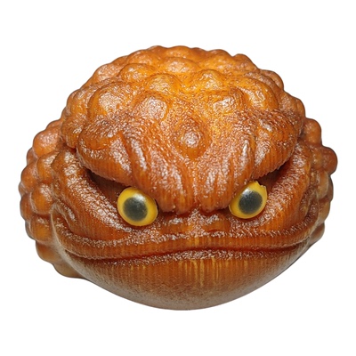 手工竹制工艺品老实心竹把玩玉化包浆金蟾竹雕吉祥转运文玩收藏品