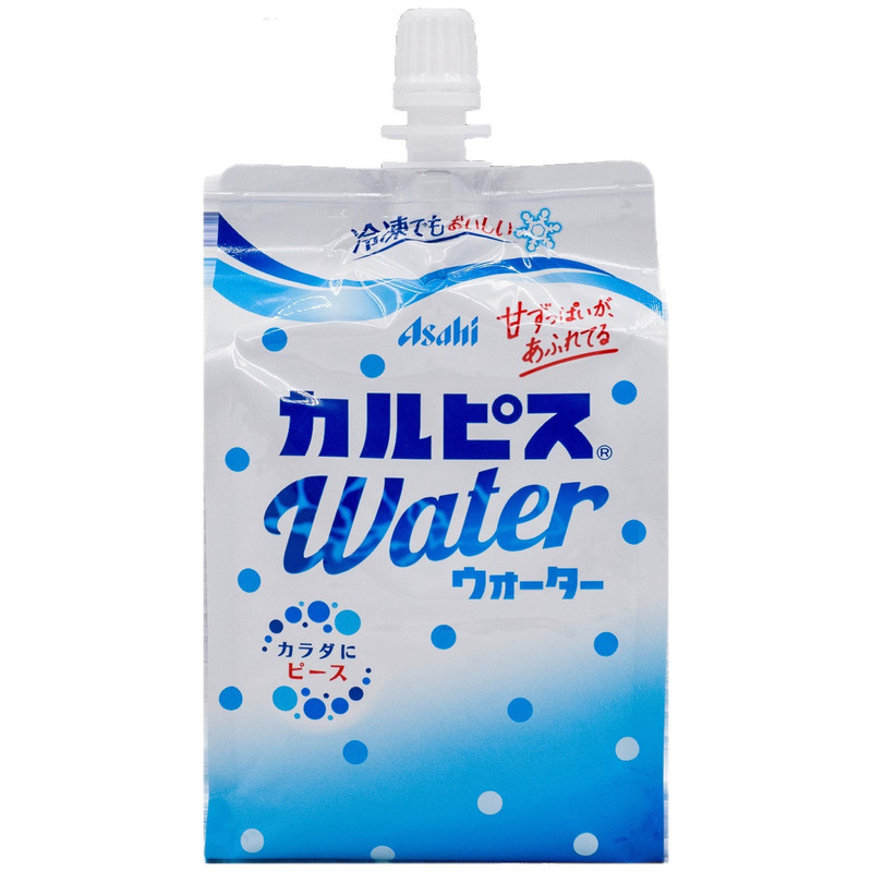 日本进口可尔必思乳酸菌风味可吸冷冻冰沙饮料300g便携可吸式袋装
