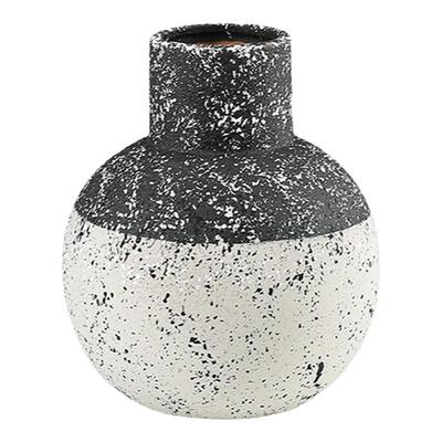 黑白球体陶瓷花瓶现代简约