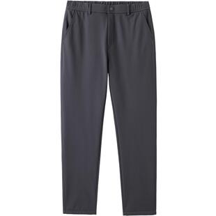 骆驼男装梭织休闲裤男2025冬季加绒保暖弹力防泼水软壳长裤子