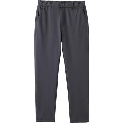 骆驼男款梭织加绒长裤