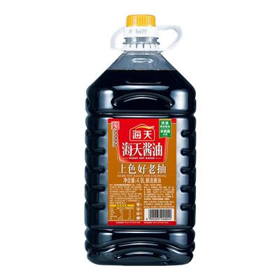 海天上色好老抽4.9L 商用大桶 红烧 海天老抽酱油