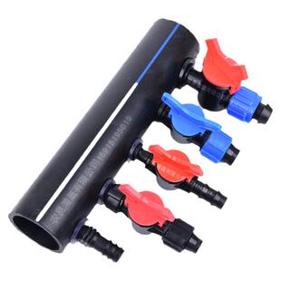 16滴灌管旁通20PE管承插锁扣直通球阀螺纹滴灌带配件4分旁通阀门