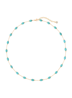 FETTERO简约金色松石项链女款轻奢饰品2025年新款爆款时尚锁骨链