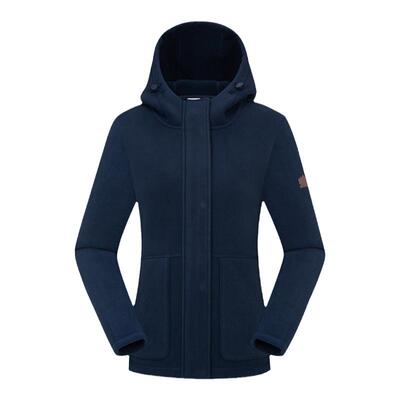 lafuma户外加厚连帽抓绒衣女