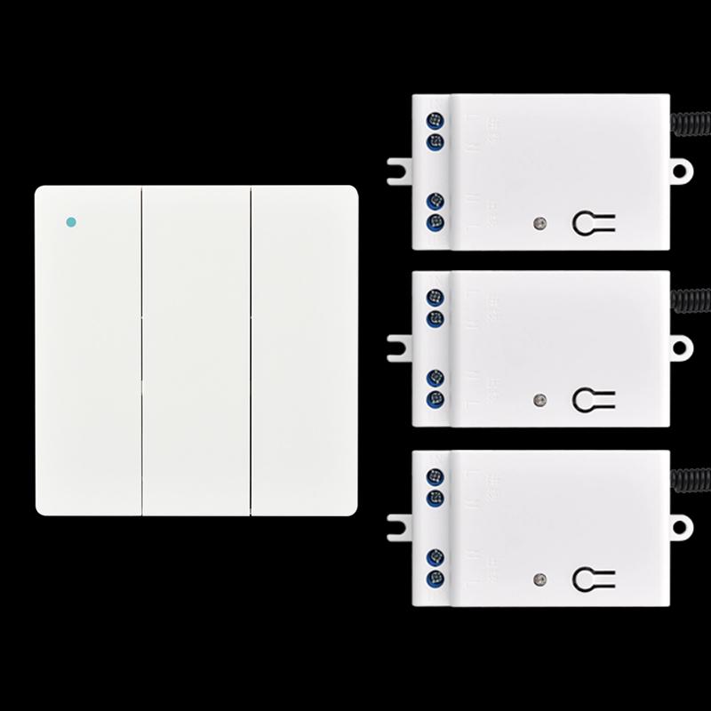 自发电无线遥控开关无线遥控模块220V家用灯免布线随意贴开关面板