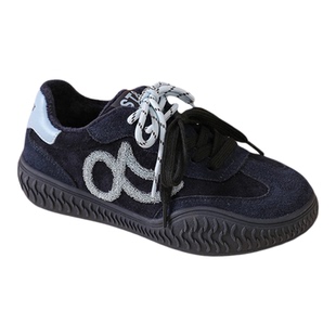 星期六复古德训鞋女加绒女鞋2025新款冬季休闲鞋显脚小二棉鞋爆款