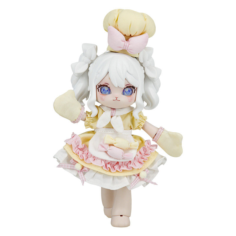 COME4FREE旗舰店.甜品系列.柠檬巴巴露亚BJD娃衣OB11玩偶裙子衣服