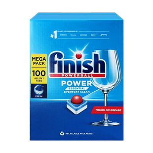 100颗finish亮碟洗碗块漂洗剂机清洁剂耗材光颗粒美的西门子专用
