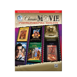 经典电影弦乐器乐独奏 中提琴 附CD Alfred原版乐谱书 Classic Movie Instrumental Solos for Strings Viola 00-35128