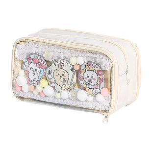 12层翻盖痛包笔袋高颜值ins风女生2026新款大容量简约文具盒痛铅笔盒初中生二次元透明笔袋小众不撞款小学生