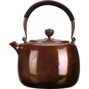 大容量一张打纯手工紫铜壶纯铜茶壶无涂层一体烧水壶功夫茶煮茶壶