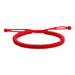 红绳手链男女手工编织儿童情侣2026马年本命年手绳纯银生肖马编绳
