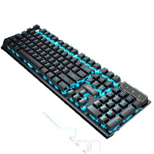 静音无冲机械手感有线键盘鼠标套装电脑笔记本通用游戏三件套