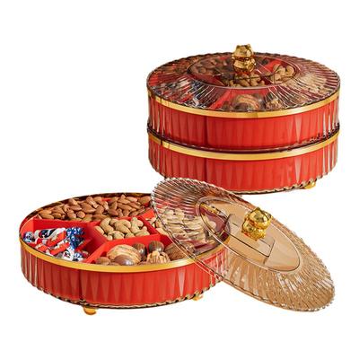 否塑料轻奢糖果盒喜庆可旋转