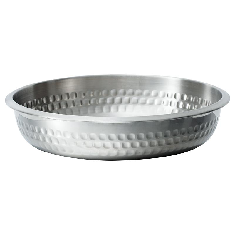芬兰MISANBROO304不锈钢盘子加深厚圆盘菜盘碟子汤盘盆水果盘餐盘