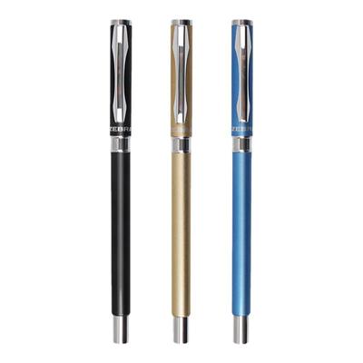 日本斑马金属笔杆水笔办公签字笔