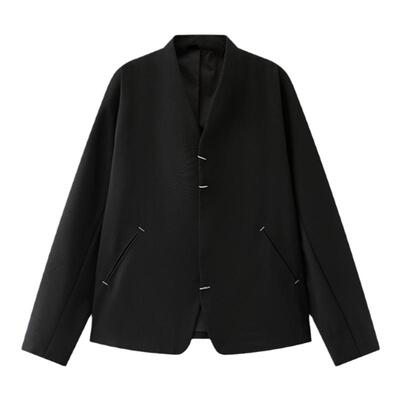 羊毛西装新中式廓形无性别西服