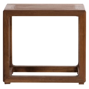 实木矮方凳新中式禅意茶凳家用坐凳小矮凳正方形凳子原木四方凳