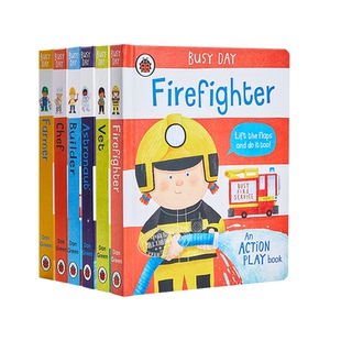 Busy Day 小瓢虫职业认知系列6册 低幼启蒙翻翻书 早教幼教童书 Ladybird 儿童读物 英文原版 进口图书 2-5岁