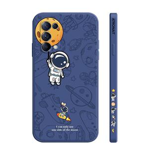 适用opporeno5手机壳新款reno5pro液态硅胶套5k新款全包防摔reno5pro+超薄潮牌男女创意宇航员软壳