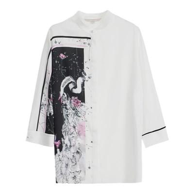 MEDECOO宽松休闲七分袖衬衫